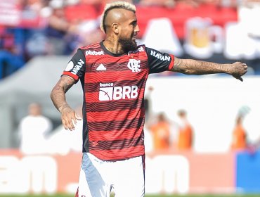 Arturo Vidal disputó su segundo partido con Flamengo en los cuartos de final de la Copa Brasil