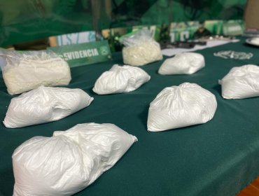 Operativo anti-drogas en Viña del Mar deja dos detenidos y más de 5 kilos de pasta base y cocaína incautados