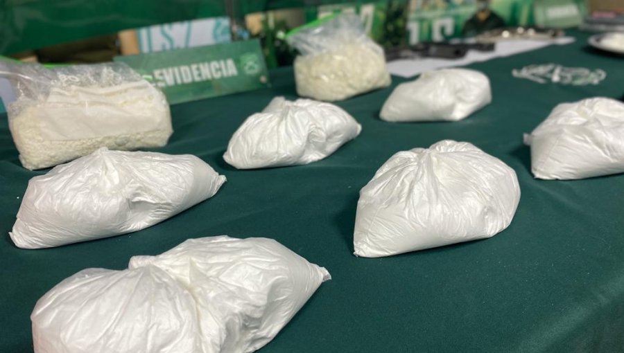 Operativo anti-drogas en Viña del Mar deja dos detenidos y más de 5 kilos de pasta base y cocaína incautados