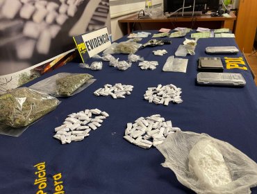 Desbaratan foco de microtráfico de drogas en Hijuelas: cuatro detenidos e incautación de cocaína y marihuana