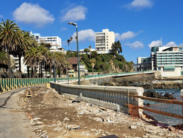 MOP extiende hasta fin de año la restricción de pistas en Av. La Marina hacia Valparaíso por obras en el borde costero de Viña del Mar