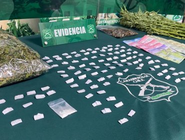 Operativos anti-drogas permiten incautar más de 4.200 dosis de sustancias ilícitas en Valparaíso y Nogales