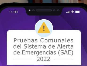 Onemi efectuará este jueves prueba del Sistema de Alerta de Emergencia para celulares en Los Andes