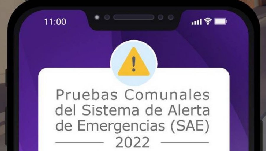 Onemi efectuará este jueves prueba del Sistema de Alerta de Emergencia para celulares en Los Andes