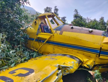 Accidente aéreo en Llay Llay: Avioneta capota al interior de un fundo, pero su piloto fue rescatado con vida y sólo con lesiones leves