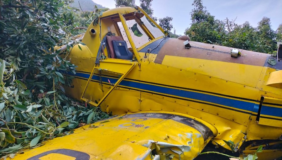 Accidente aéreo en Llay Llay: Avioneta capota al interior de un fundo, pero su piloto fue rescatado con vida y sólo con lesiones leves