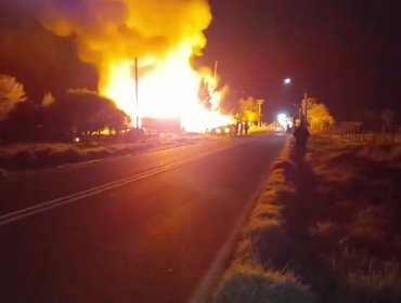 Incendio destruye retén de Carabineros en Los Muermos: daños fueron totales