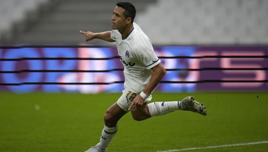Alexis Sánchez anotó un gol en la remontada del O. de Marsella ante Sporting Lisboa por Champions League