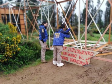 Delincuentes cortan pilares mecánicos y derriban torre de vigilancia forestal al interior de fundo en Traiguén