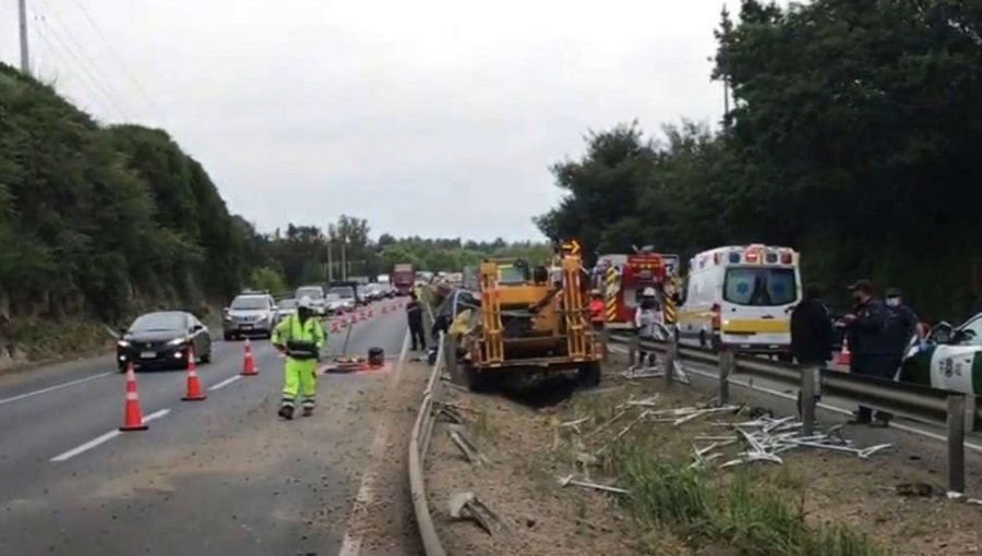 Un fallecido y un herido en estado grave deja volcamiento de vehículo en el sector de Alto Pangue de Talca