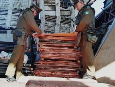 En Coquimbo logran recuperar 3.500 kilos de cátodos de cobre que fueron robados en carretera de Antofagasta