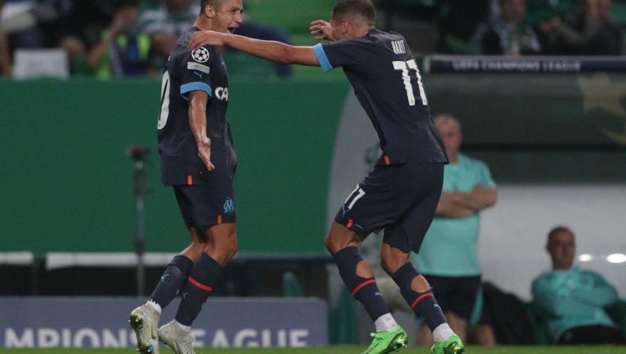 Alexis Sánchez anotó en triunfo del Marsella y alcanzó registro de Arturo Vidal en Champions League