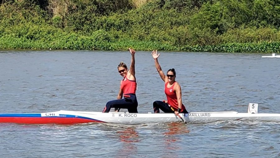 Mailliard y Roco entregaron una nueva medalla de oro para Chile en los Juegos Odesur tras coronarse en el canotaje