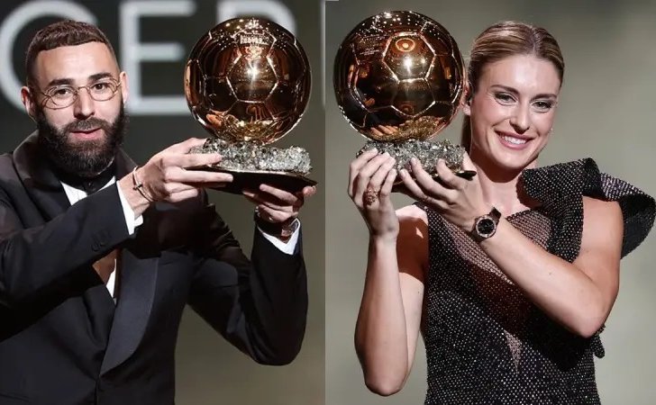 La española Alexia Putellas y el francés Karim Benzema fueron los ganadores del Balón de Oro 2022