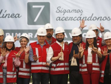 Presidente Boric dio inicio a obras de excavación de la futura Línea 7 del Metro de Santiago