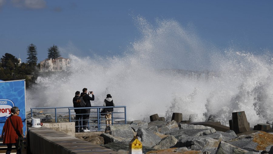 Personal de la Armada rescató a bañista en peligro de inmersión en playa de Viña del Mar: zona tiene aviso de marejadas