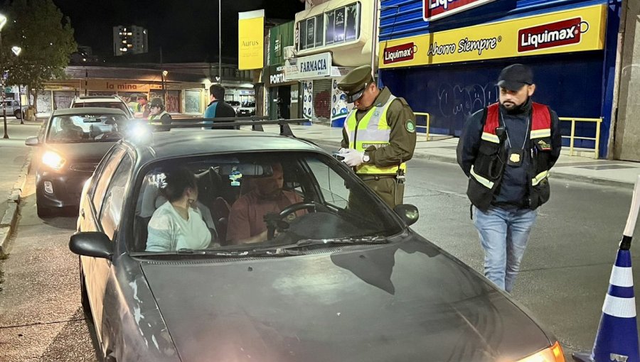 Controles vehiculares en Quilpué permiten detener a tres personas que conducían bajo la influencia del alcohol