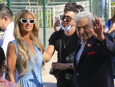 Paris Hilton visitó el Instituto Teletón en Santiago acompañada de Mario Kreutzberger