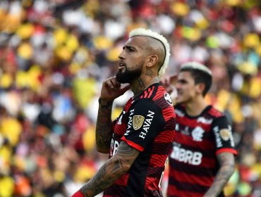 Vidal y Pulgar vieron acción en ajustada caída de Flamengo ante Coritiba
