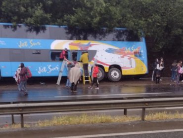 Accidente de un bus cerca de Loncoche dejó a dos personas lesionadas