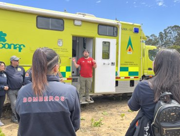 Conaf y Bomberos se preparan para enfrentar incendios forestales en la región de Valparaíso