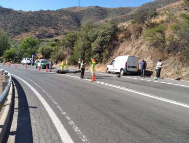 Motociclista falleció tras chocar contra una camioneta en la cuesta La Dormida de Olmué