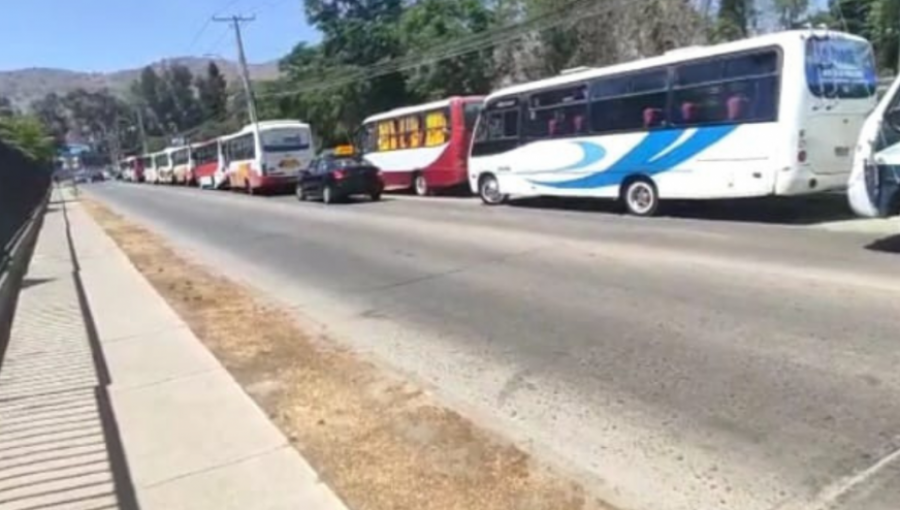 Conductores de la locomoción colectiva de la provincia de Quillota iniciarán un paro indefinido desde este miércoles
