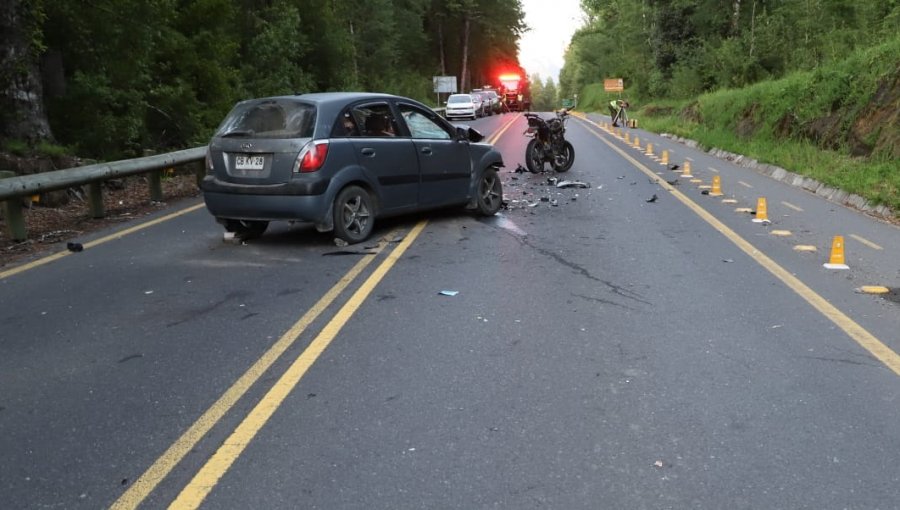 Motociclista perdió la vida tras protagonizar violento accidente de tránsito con un vehículo en Panguipulli