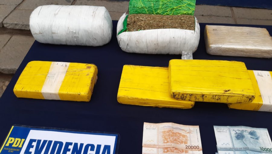 Desbaratan banda criminal e incautan 10 kilos de clorhirato de cocaína y dos kilos de cannabis en La Ligua