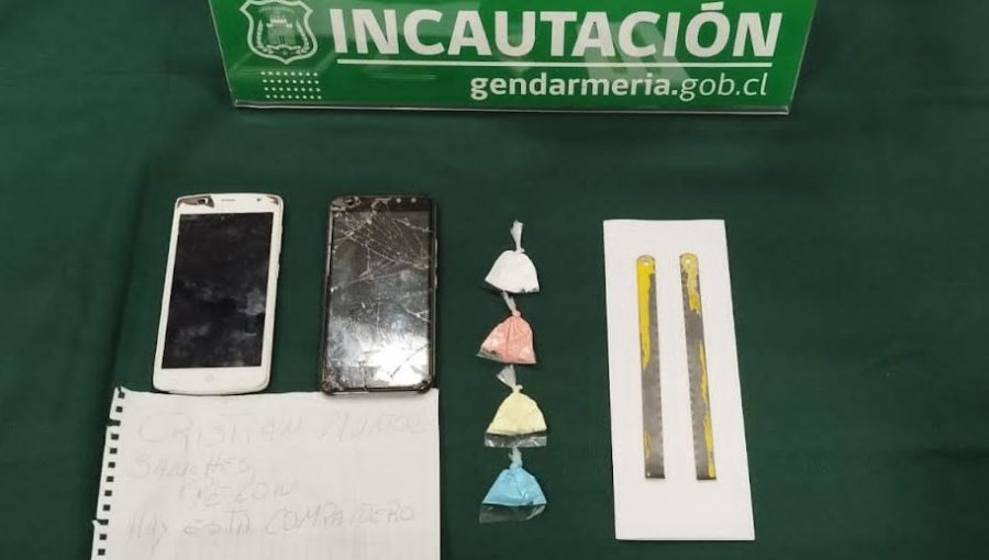 Gendarmes lograron incautar lanzamientos de drogas en cárceles de San Felipe y Los Andes