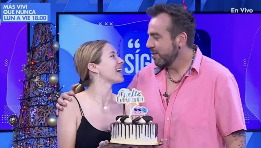 Carla Jara sorprendió a Francisco Kaminski en pantalla por su cumpleaños: “Eres lo máximo”