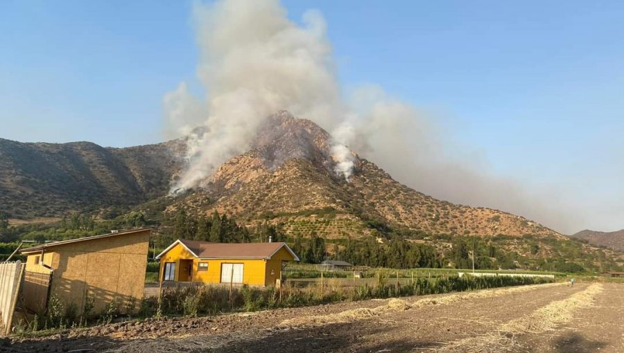 Alerta Roja en Catemu: controlan foco de incendio forestal que estuvo a sólo 50 metros de afectar a viviendas
