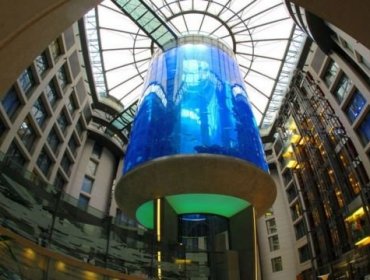 Gigantesco acuario con un millón de litros de agua y 1.500 peces estalló en un hotel en Berlín