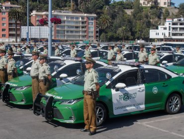 Carabineros de la región de Valparaíso recibieron 34 nuevos vehículos policiales para resguardar la seguridad