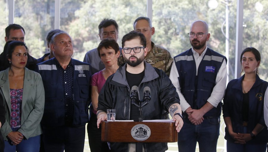 Boric por incendio en Viña advierte que "de haber intencionalidad, vamos a mover cielo, mar y tierra para dar con los responsables"