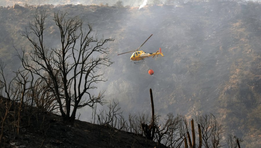 Onemi declara Alerta Roja para Santo Domingo por siniestro que ya consume más de 150 hectáreas