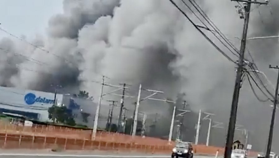 Dos bomberos resultaron lesionados en incendio que afectó a fábrica forestal y papelera de Coronel