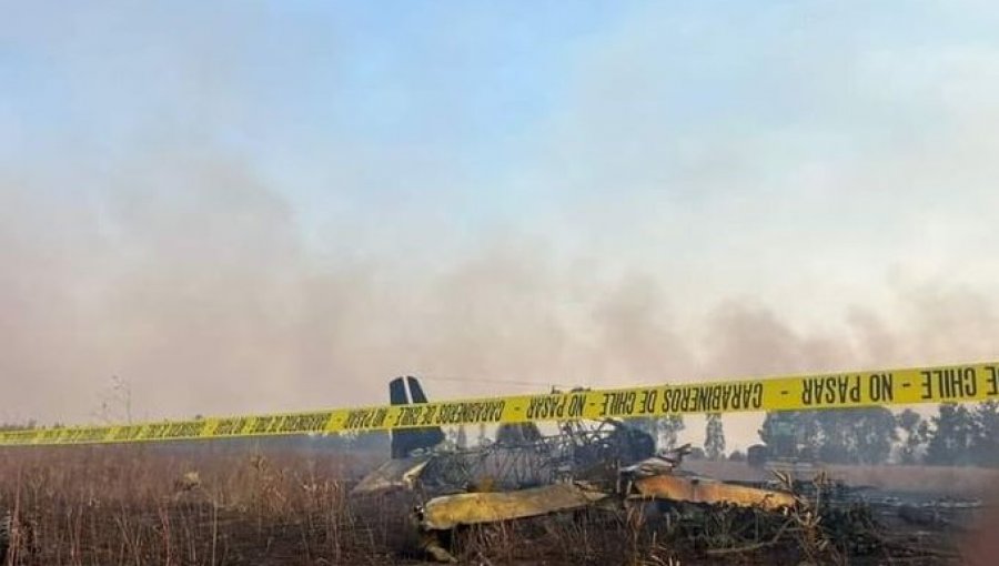 Muere piloto de avión que se precipitó a tierra mientras combatía incendio forestal en La Araucanía