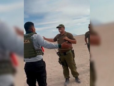 Policias peruanos encaran a Carabineros de Arica y los acusan de permitir el paso de extranjeros sin documentos a su territorio