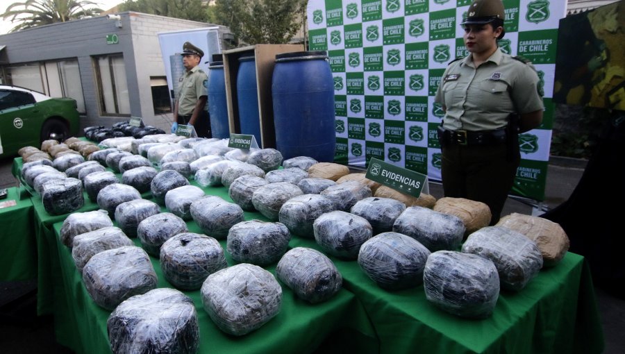 Incautan casi 90 kilos de marihuana que tenía como destino Santiago y el litoral de la región de Valparaíso