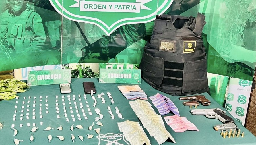 Detienen a sujeto que vendía clorhidrato de cocaína, pasta base y marihuana en Laguna Verde de Valparaíso