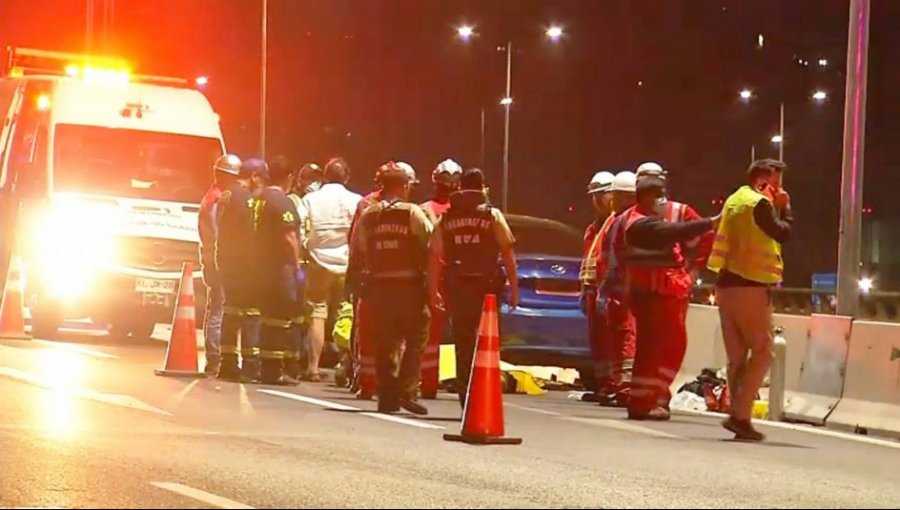 Choque entre un vehículo particular y un taxi dejó una persona fallecida en la autopista Costanera Norte