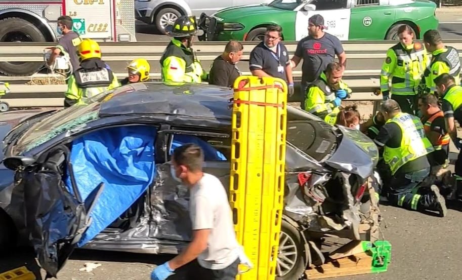 Madre e hijo mueren tras colisión frontal en Troncal Sur a la salida de Peñablanca seis