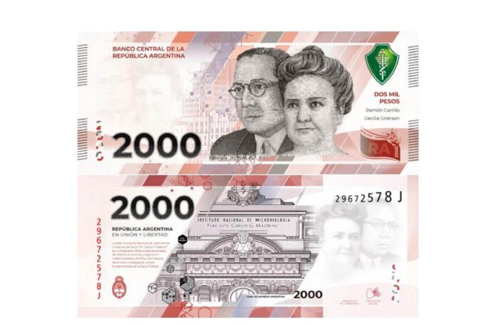 Argentina anuncia un nuevo billete de 2.000 pesos para combatir la disparada inflación