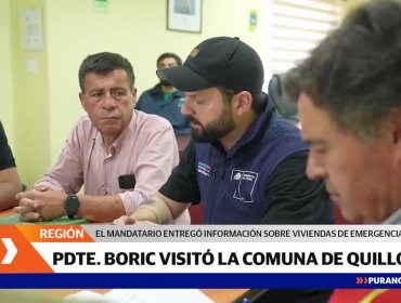 Presidente Boric visitó Quillón y reiteró compromisos con víctimas de incendios