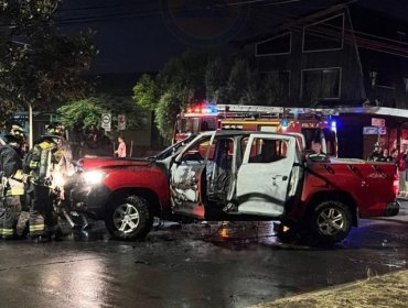 Nuevo ataque incendiario en Collipulli: Bajaron de camioneta y le prendieron fuego cerca del Hospital