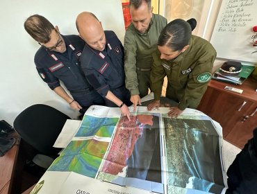 Carabinieri de Italia llegan a apoyar diligencias investigativas por incendios