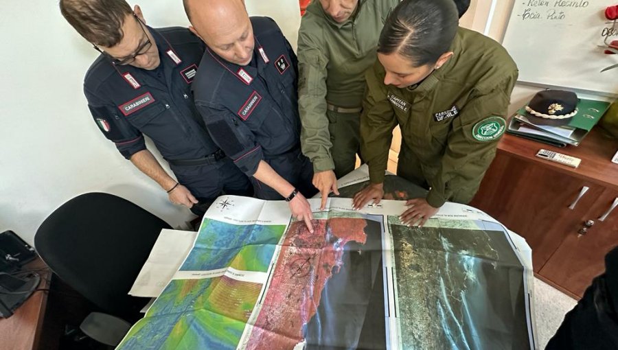 Carabinieri de Italia llegan a apoyar diligencias investigativas por incendios