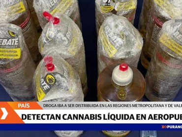 4 detenidas personas dejó operativo policial tras detección de encomienda con marihuana líquida proveniente desde Estados Unidos