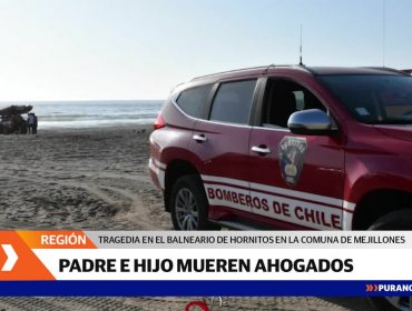 Padre e hijo murieron tras ahogarse en el balneario Hornitos de Mejillones